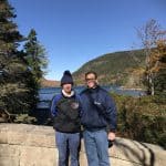 Dad and I on Carriage Trail in Acadia