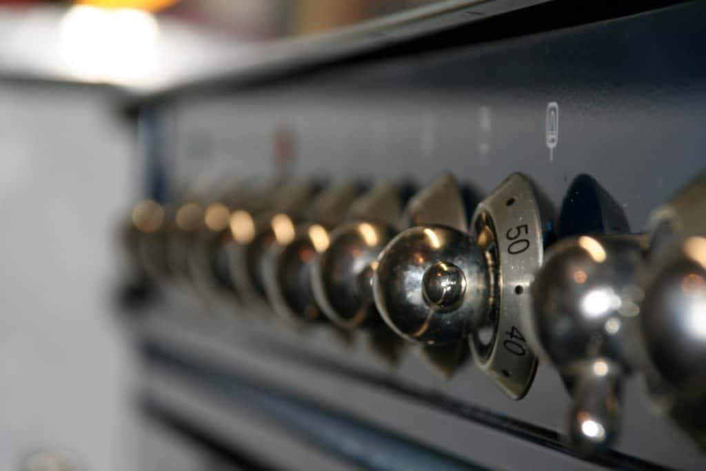 old oven in kitchen