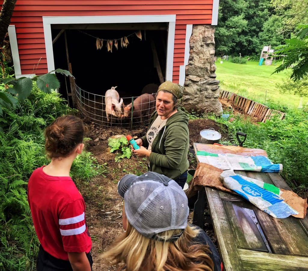 Margaret Hathaway speaking at Ten Apple Farm