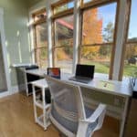Modern office with view of Maine Woods