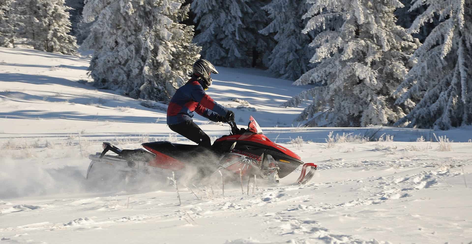 Snowmobile Maine winter